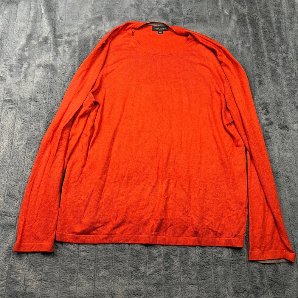 Banana Republic Silk Cashmere Sweater Orange Crew Neck XL 12232